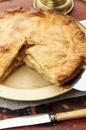 Home made apple & cheedar cheese pieの写真素材