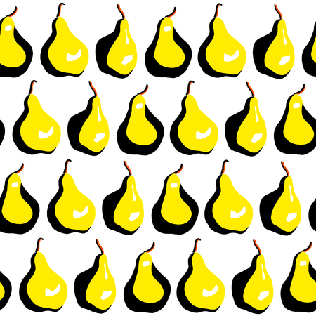 Sweet Pear Pop-art modern illustration patternのイラスト素材