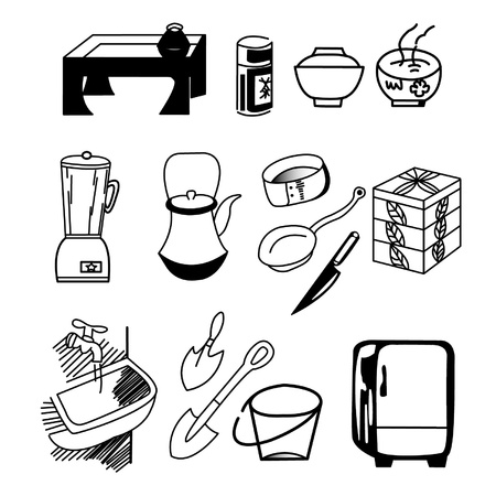 illustration of house wareのイラスト素材