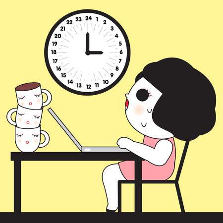 Beast Mode On Workaholic illustrationのイラスト素材