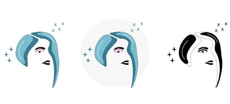 spa and beauty, logo template with image of girlのイラスト素材