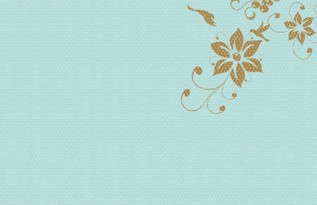 Blue floral background illustrationの写真素材