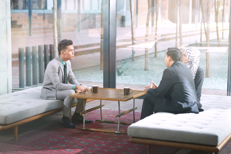 Business people having discussion in officeの写真素材