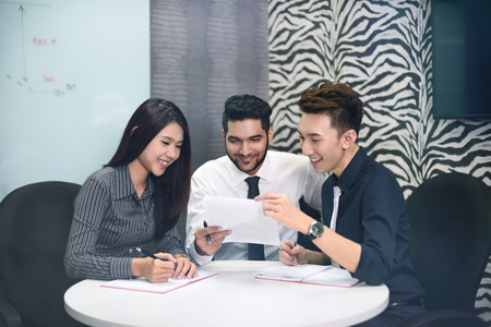 Business people having discussion in meeting room