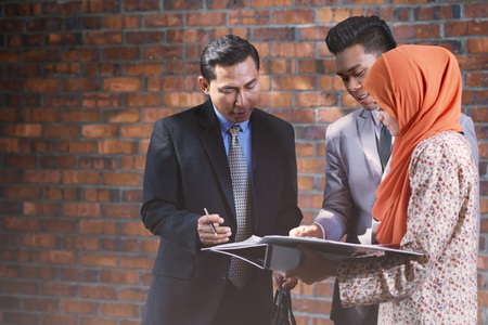 Business people working together
