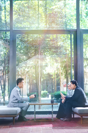 Business people having discussion in officeの写真素材