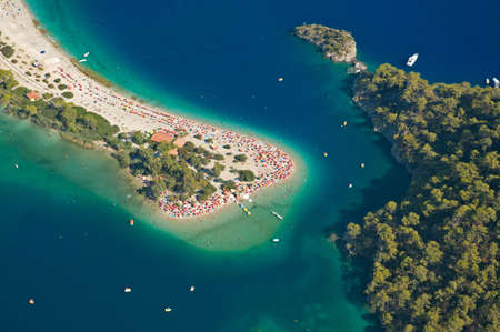 Flying over the Blue Lagoon in Oludeniz
