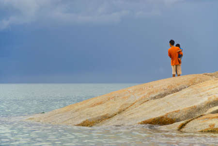 Awaiting the rain in monsoon Samuiの写真素材