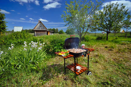 BBQ Holiday Weekend in Gardenの写真素材