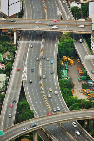 City Complex Traffic From Aboveの写真素材