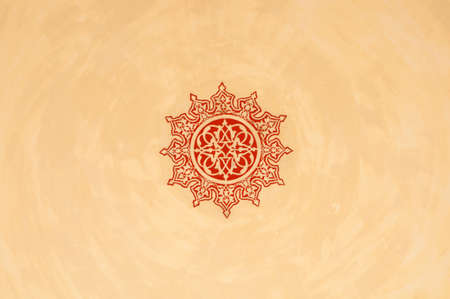 Istanbul, Turkey. Painting on the ceiling of the yard archs.の写真素材