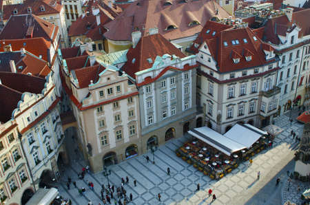 View of Old Town Square  in Prague from the top of the townのeditorial素材