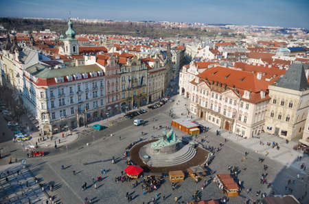 Kinsky Palace and Old Town Square, Prague, Czech Republic.のeditorial素材
