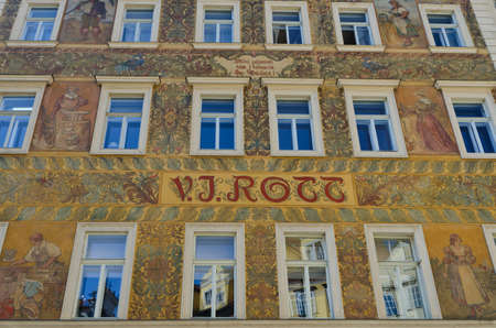 Hotel Rott at the Little Square, Prague.のeditorial素材