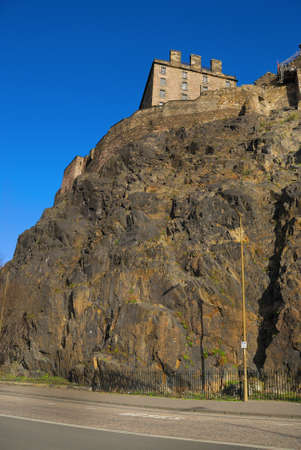 Edinburgh Castle view from the street below.のeditorial素材