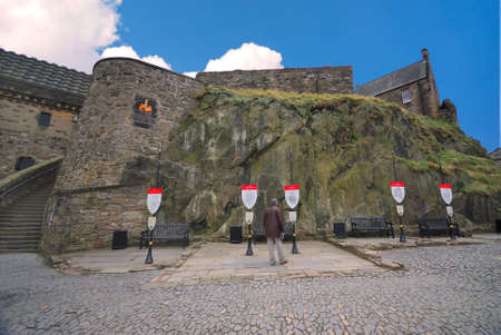 Architecture inside the Edinburgh castle, Great Britain.のeditorial素材