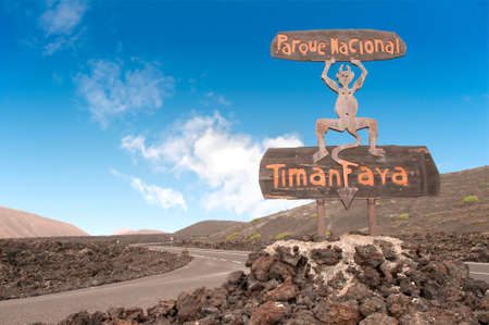 Timanfaya National Park in Lanzarote, Canary Islands, Spainのeditorial素材