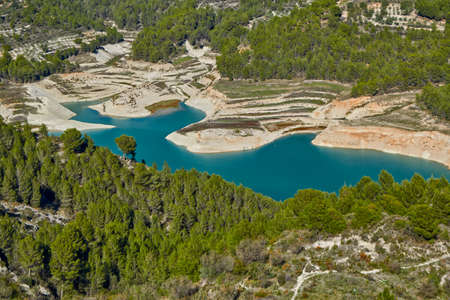 Guadalest Lake Valley view, Alicante, Costa Blanca, Spainのeditorial素材