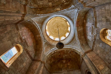 NORAVANK MONASTERY, ARMENIA - 02 AUGUST 2017: Interior inside Famous Noravank Monastery Landmark in Syunik province of Armeniaのeditorial素材