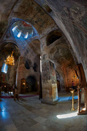 SAPARA MONASTERY, AKHALTSIKHE, GEORGIA - 05 AUGUST 2017: Interior of the Georgian Mountain Monastery of Sapara (Safara)のeditorial素材