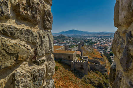 AKHALTSIKHE, GEORGIA - 08 AUGUST 2017: Majestic Rabati Castle Complex under summer sunshineのeditorial素材
