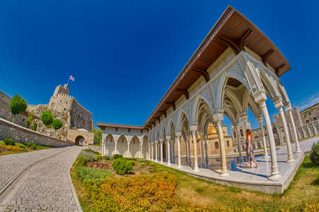 AKHALTSIKHE, GEORGIA - 08 AUGUST 2017: Majestic Rabati Castle Complex under summer sunshineのeditorial素材