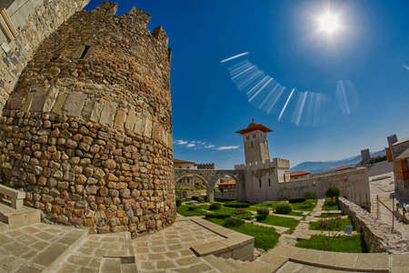 AKHALTSIKHE, GEORGIA - 08 AUGUST 2017: Majestic Rabati Castle Complex under summer sunshineのeditorial素材