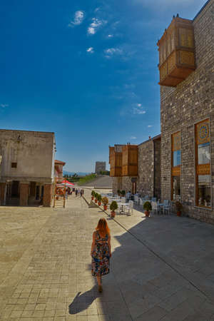 AKHALTSIKHE, GEORGIA - 08 AUGUST 2017: Majestic Rabati Castle Complex under summer sunshineのeditorial素材