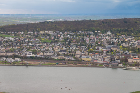 background panoramic rudesheim rhein Germany wine field