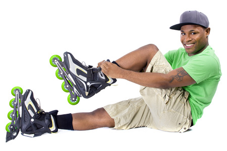 young adult black man posing