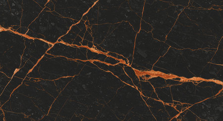 Black marble natural pattern for background, abstract natural marble black and orangeの写真素材