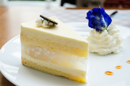 Coconut Cake on the Plateの写真素材