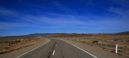 The road entrance to the Australian outback, South Australia, Australiaの写真素材