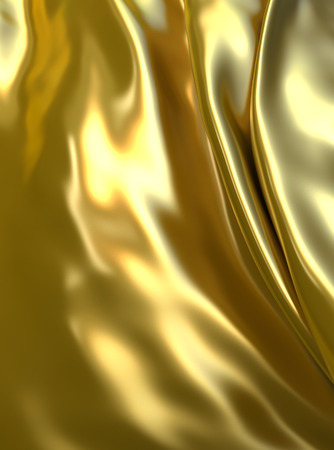 Abstract luxury golden background. Fantasy metallic clothの写真素材