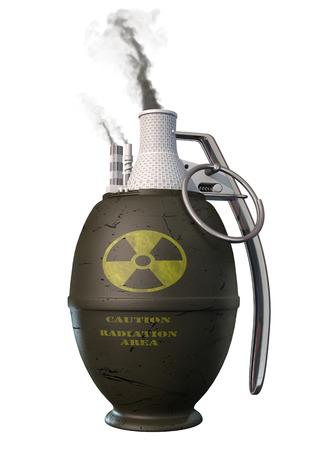 Atomic energy - potential  bomb. Conceptual metaphoric 3d illustrationの写真素材