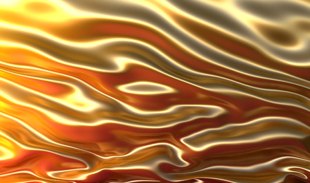 Abstract golden waved cloth for luxury background. 3d illustrationの写真素材