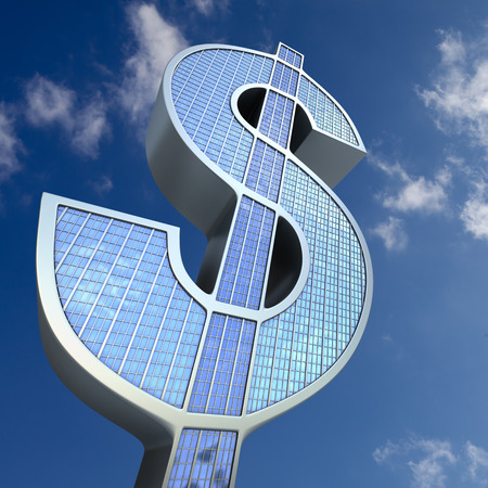 Skyscraper currency Dollar. Conceptual finance illustrationの写真素材