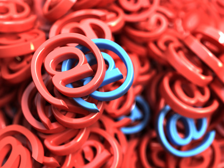 E-mail garbage and spam. Conceptual illustrationの写真素材