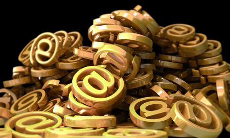 Mount made of E-mail  symbols. 3d illustrationの写真素材