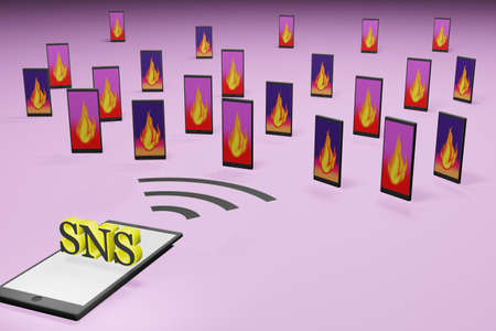 Image of internet going up in flames by SNS