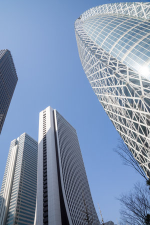Shinjuku skyscrapers in Tokyo, Japan. Shinjuku skyscrapers are the tallest buildings in Japan.