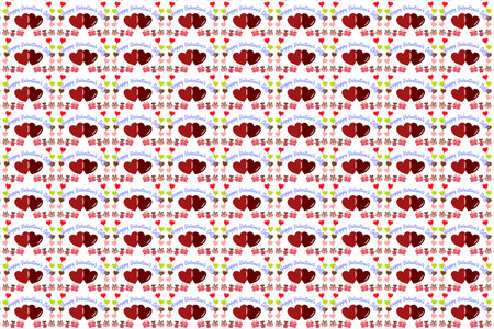 Seamless pattern inspired by Valentine's Day.の写真素材