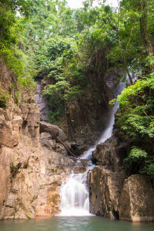Phliw waterfall at Chanthaburi Thailandの写真素材