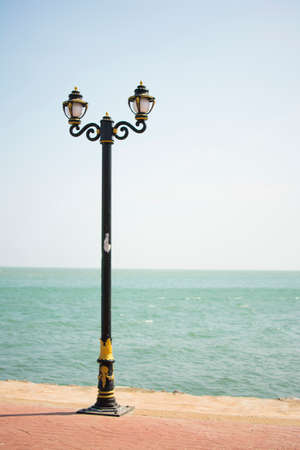 A decorated street lampの写真素材