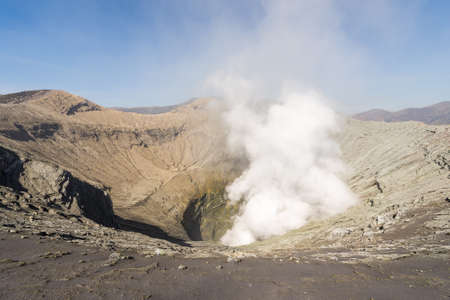 Bromo, active crater in East Java,Indonesiaの写真素材