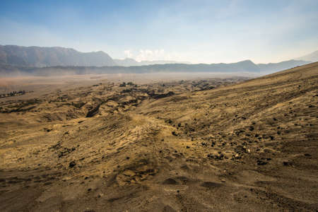 Whispering sands at mount Bromo.の写真素材