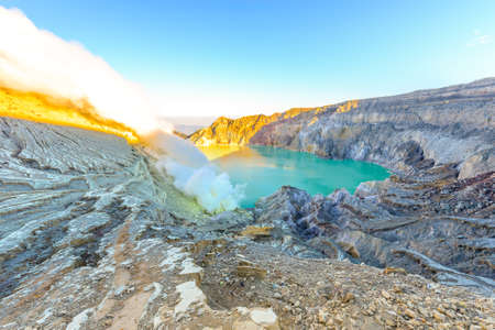 Kawah Ijen Crater, INDONESIA.の写真素材