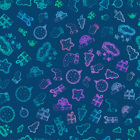 Set of Christmas decoration. Vector silhouette on red background. Openwork toy with a lace ornament.のイラスト素材