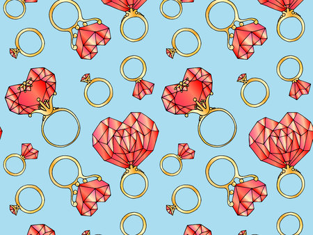 hand drawn vector engagement ring with text will you marry meのイラスト素材