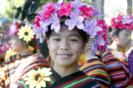 MANILA APRIL 16: Contingent in The Aliwan Fiesta on April 16, 2016 in Manila, Philippines.  Aliwan celebrated with cultural presentation & street dance competition.のeditorial素材